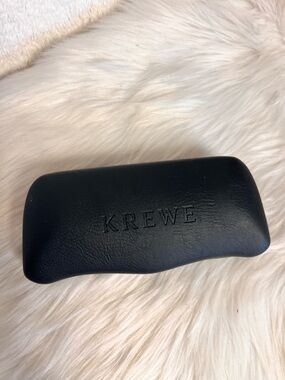 KREWE Black Embossed Leather Sunglasses Case